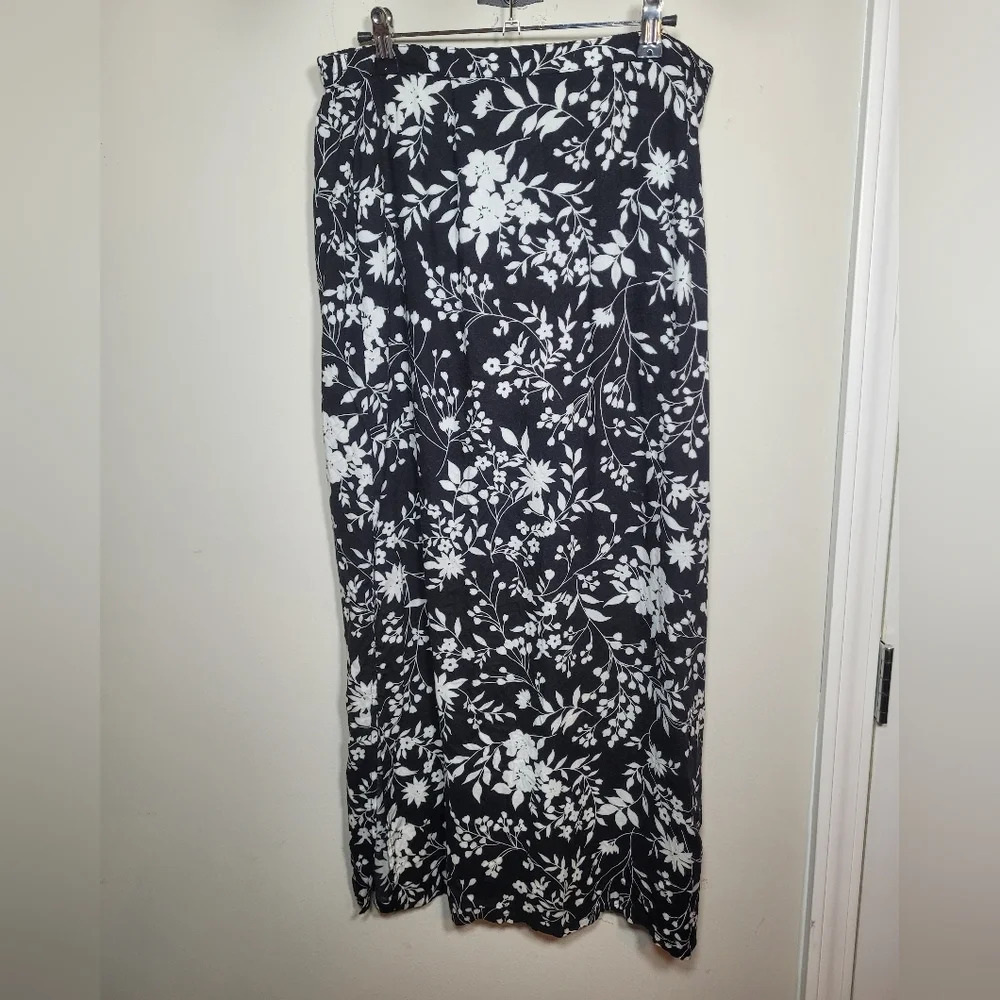 Kathie Lee Boho Cottage Core Floral Skirt sz 16